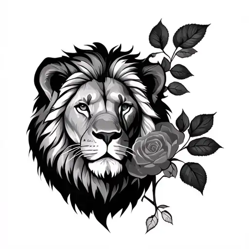 Rose With A Lion