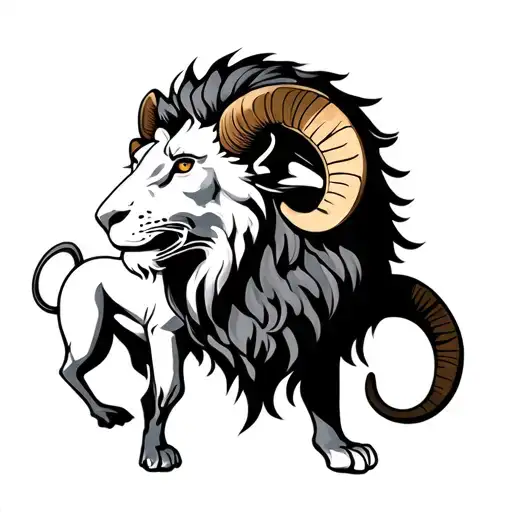 Astro Lion Sign And Mixed Ram