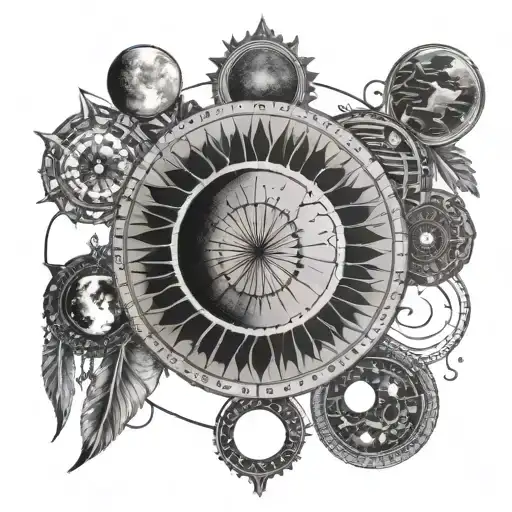 Moon Phases Madallion Jewerly Piece