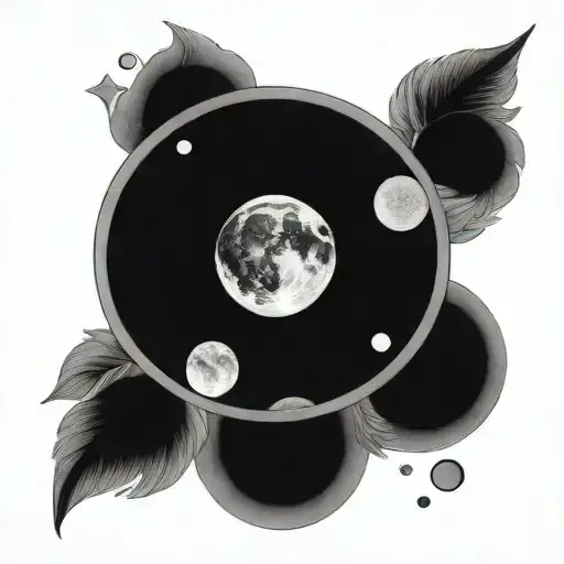 Moon Phases Madallion Jewerly Piece