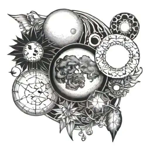 Moon Phases Madallion Jewerly Piece