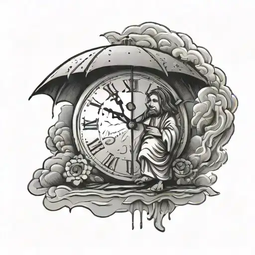 Jesus Umbrella 3 Kids Clock Weather Storm Happiness Sadness Compassion Empathy Self Love