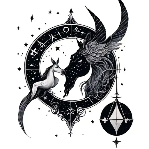 Sagittarius And Libra Bff Matching Tattoo Constellations