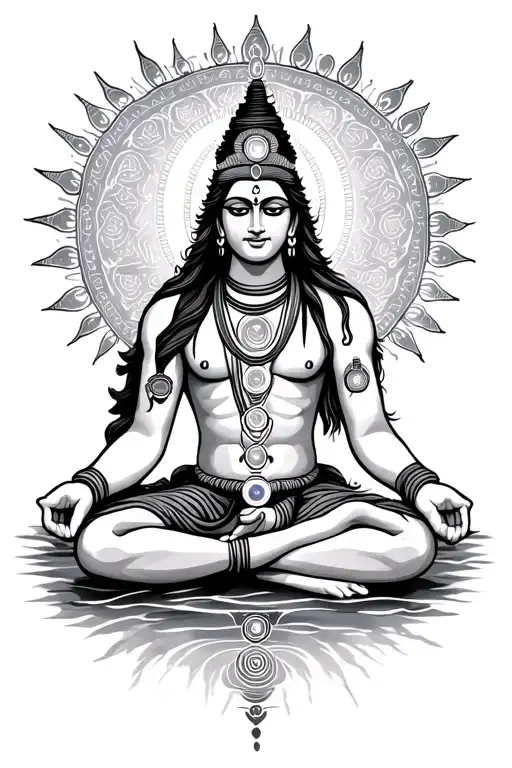 Lord Shiva Meditation With 7 Chakras