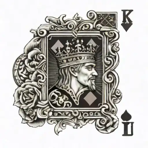 King Playing Card Dont With A Crown Above It And A 9 Beside It