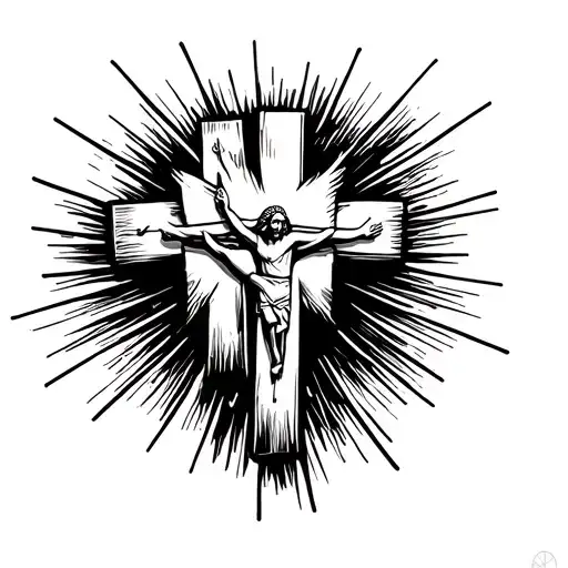 Two Crosses That Have Jesus Loves You In The Middle Of Them