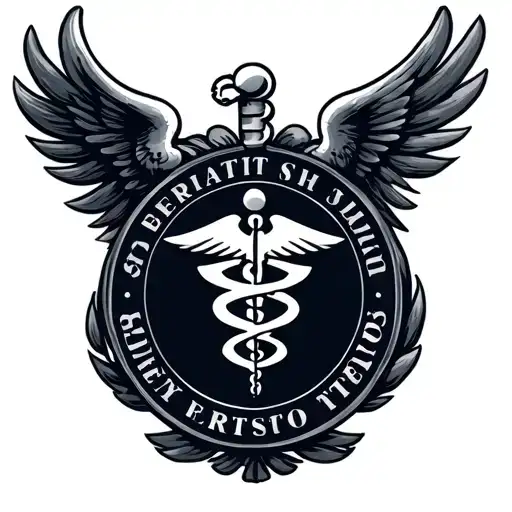 Medical Seal With Serpants Plus Navy Emphasis Male