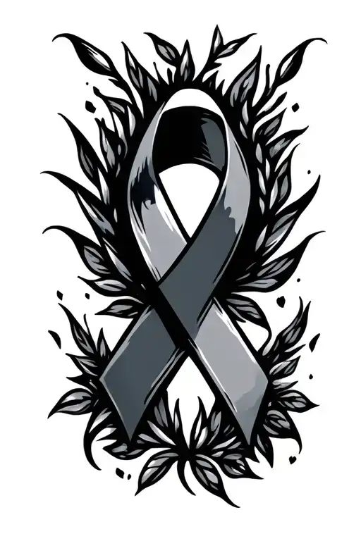 Stroke Awareness Ribbon Surrounded By Strength Inspired