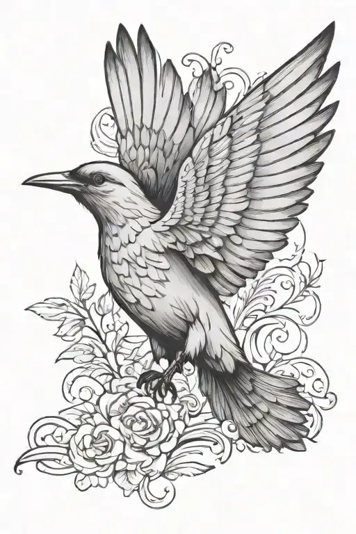 Bird With Wings Closed