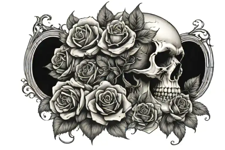 Skull And Roses Growing