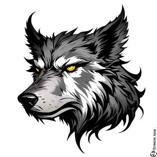 Norse Mythology Fenrir Arm Tattoo Design Featuring