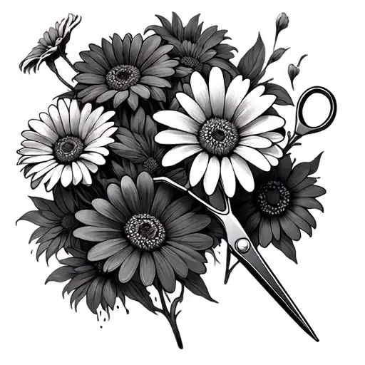Daisies And Hair Scissors
