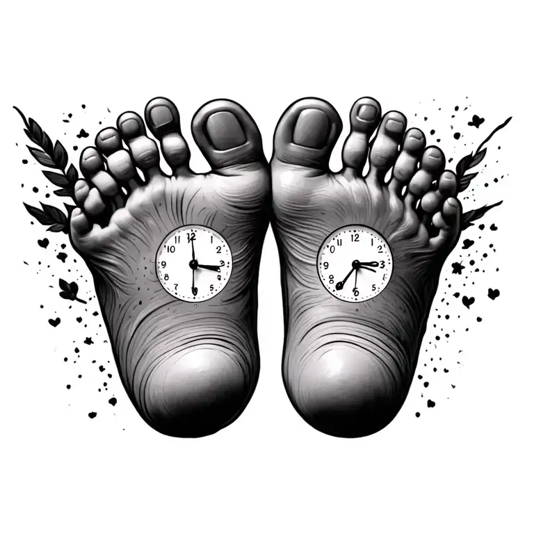 Kids Feet Time Clock