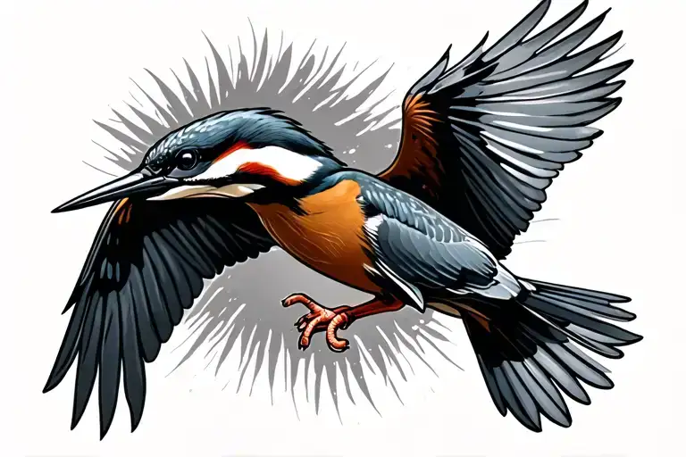 King Fisher Bird Flying