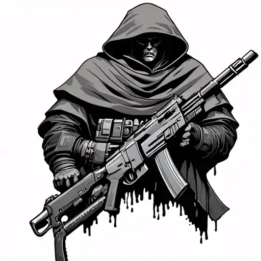 Mh47 With Mini Guns Wearing Ponchos