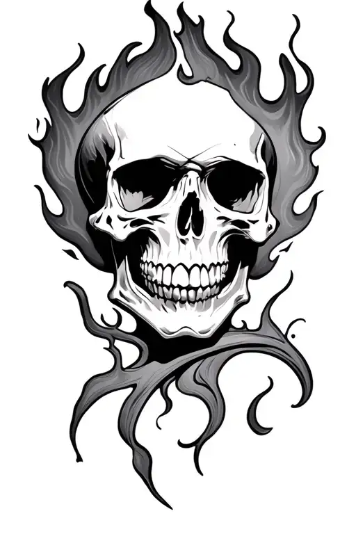 Flaming Skull