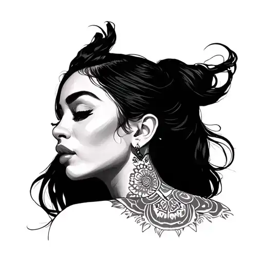 Tamia In Bold Black On Neck