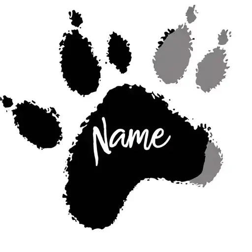 Dog Paw Print With The Name Written Inside Opi