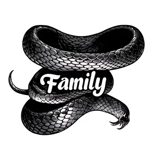 Snake Skin Scales With The Word Family Embeded With It