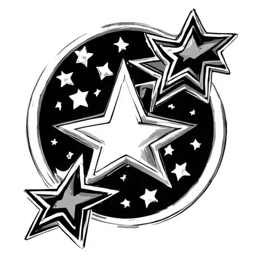 Y2k Stars For A Fore Arm