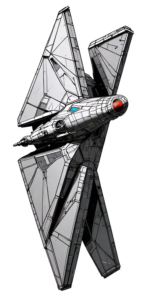 Star Wars Ship Flying Xwing Geometric