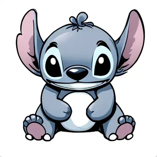 Stitch Holding A Teddy Bear