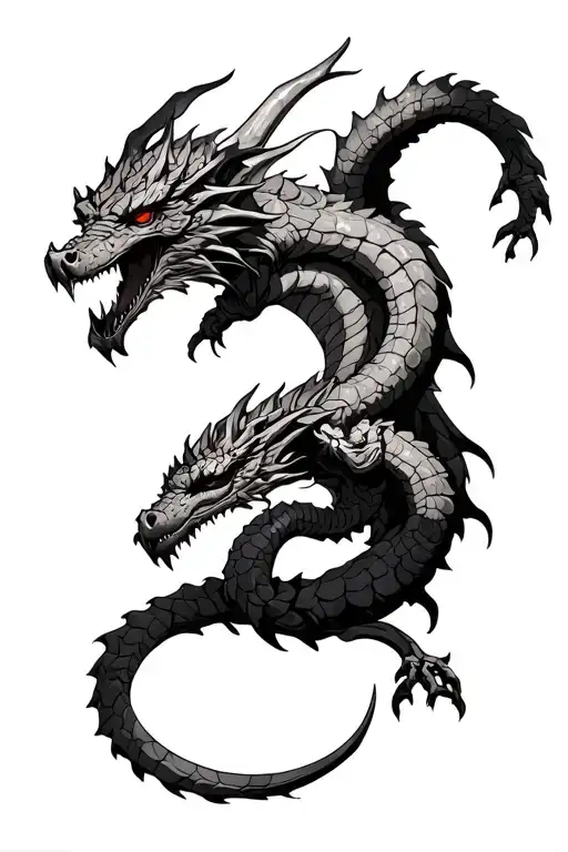 An Iron Maiden With A Dragon Wrapped Around It