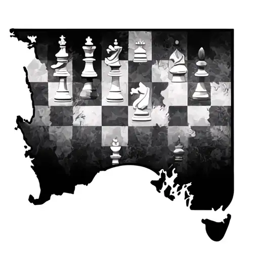 Map Of Tasmania And Nsw Combined Chess Piece