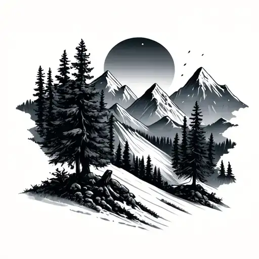 Mountains Filled With Trees