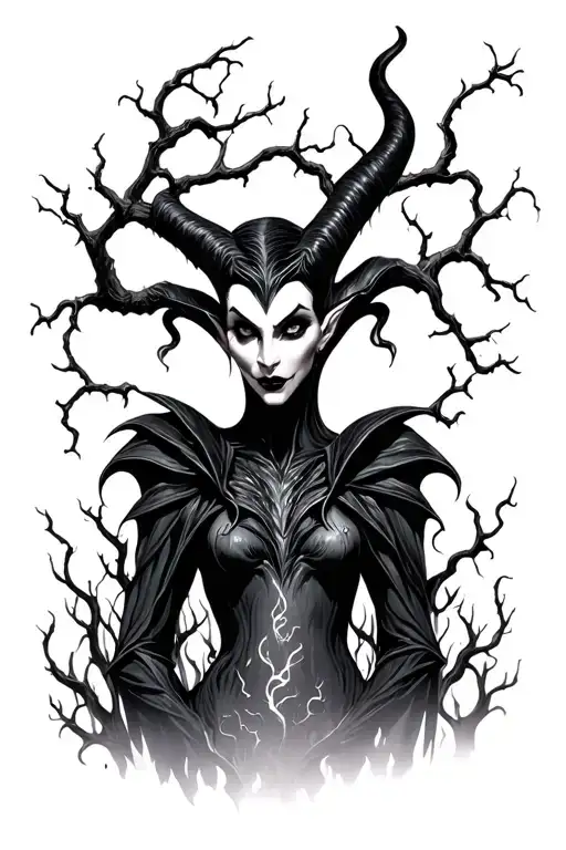 Maleficent Standing Behind Poison Tree