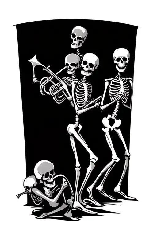 Marching Band Skeletons Dancing
