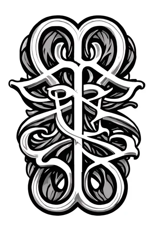 Gemini Wording Logo Tattoo Design