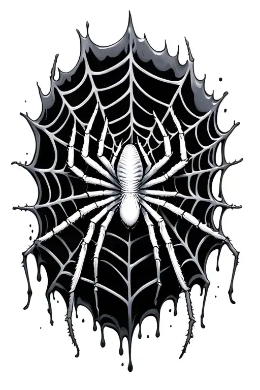 Melty Spider Web With A Spider