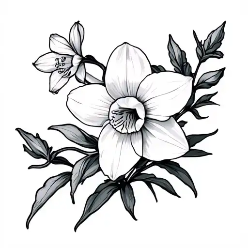 Larkspur And Narcissus