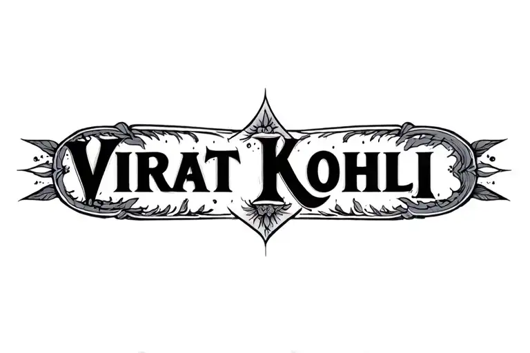 Virat Kohli Band Tattoo Design Incorporating Elements