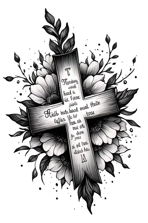 Bible Verse Cross Made