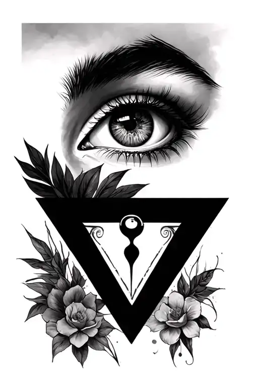 Chicano Eye Contained In A Triangle