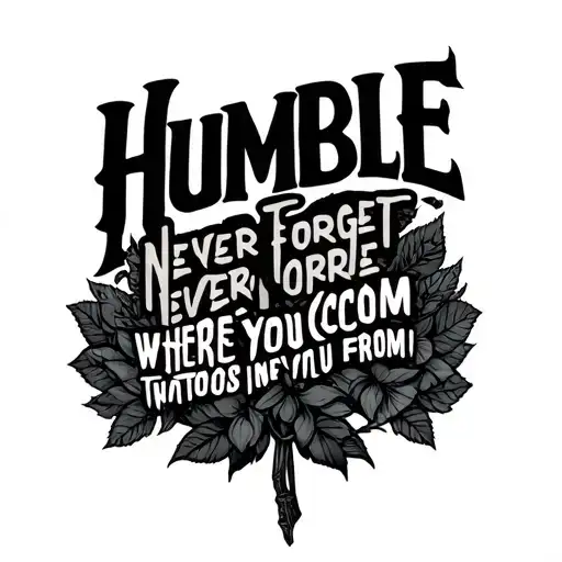 Humble Never Forget Where You Come From