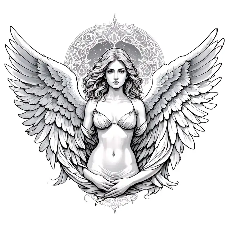 Angel Wings Spread Wide