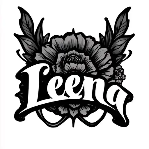 Leena Name Tattoo Design