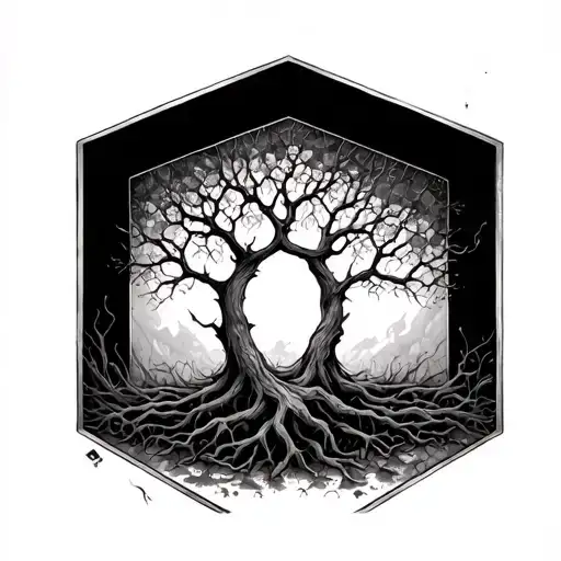 Empty Hexagon Sleeve To Be Filled Later With Roots Between Some Empty Hexagons