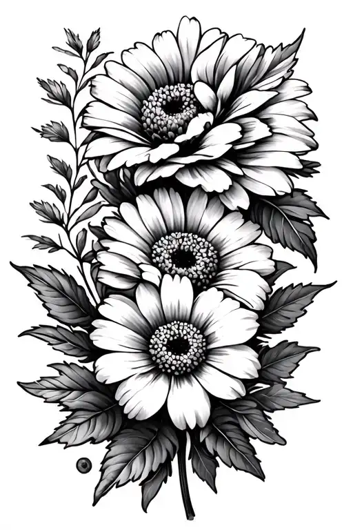 August Flowers September Flower October Flower July Flower