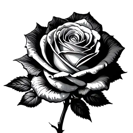 A Rose With The Name Amber As The Stem