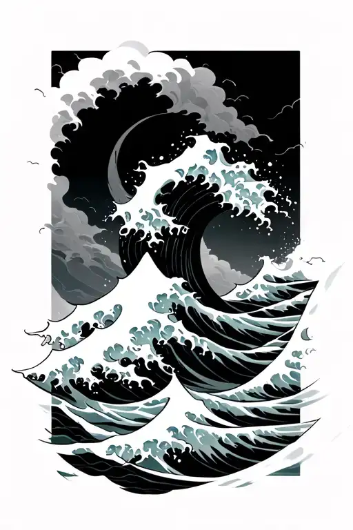 Japanese Wave Crashing