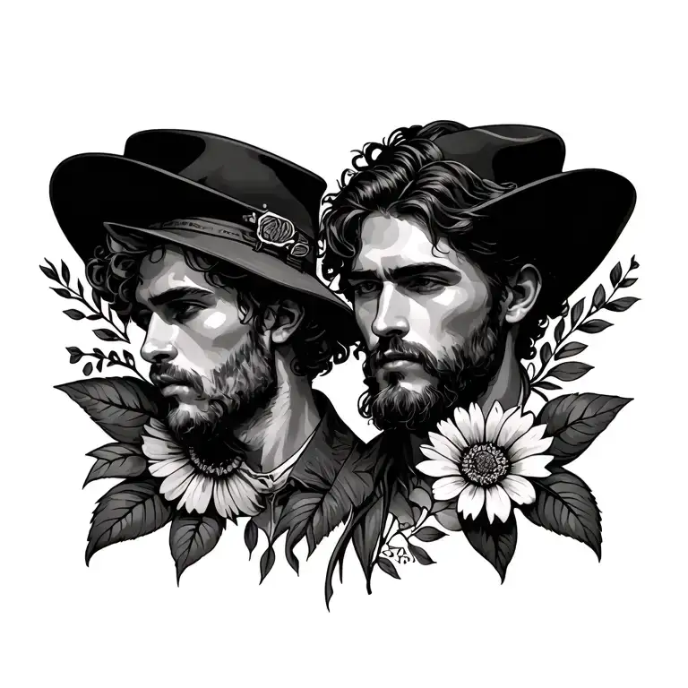 Sawyer And Wildflower Man Tatto Design