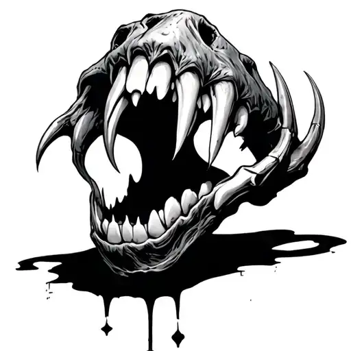 Dark Surrealism Horror Agressive Teeth Claws