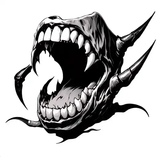 Dark Surrealism Horror Agressive Teeth Claws