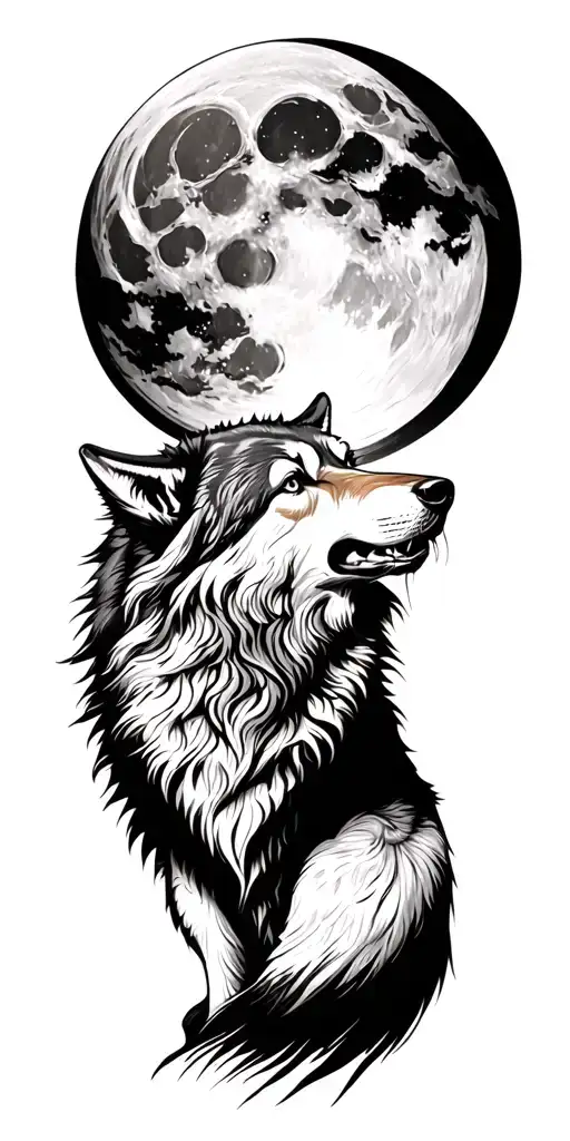 Wolf Howling At The Moon