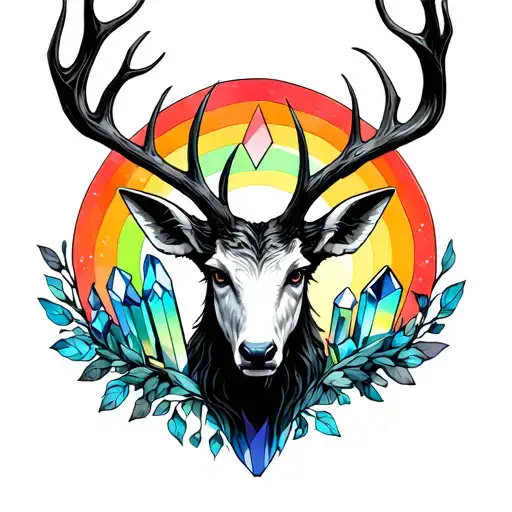 Wendigo Femine Crystals Sunset Rainbow Hazel