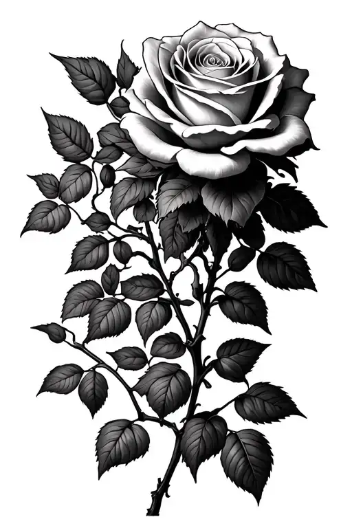 Rose Being Overgrown By Vines